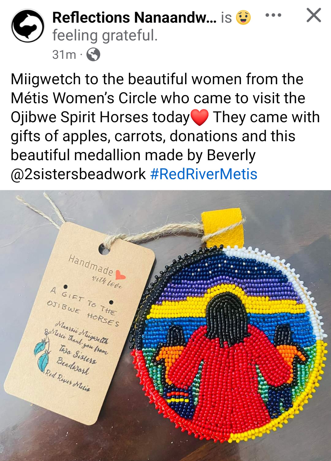 Métis Women's Circle Elder Visit to Spirit Horses